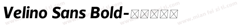 Velino Sans Bold字体转换